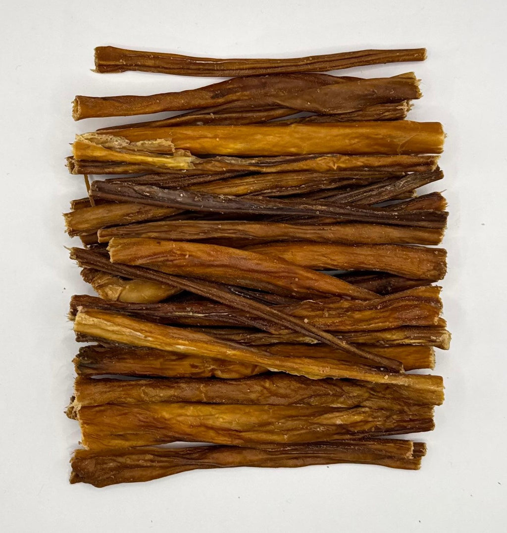 Beef Intestine Spaghetti Jerky Dried Sticks about 12-13 cms - Natural Dog Treats Chews - Raw Organic Healthy Less Fat Crunchy and Long Lasting