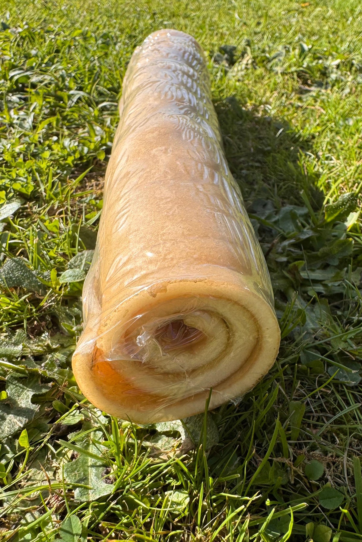 XL Large Buffalo Beef Skin Roll (300 gms - 400 gms) 100% Natural Dog Treat Chew - High Protein, Dental Health, Long Lasting, Single Ingredient, Grain Free