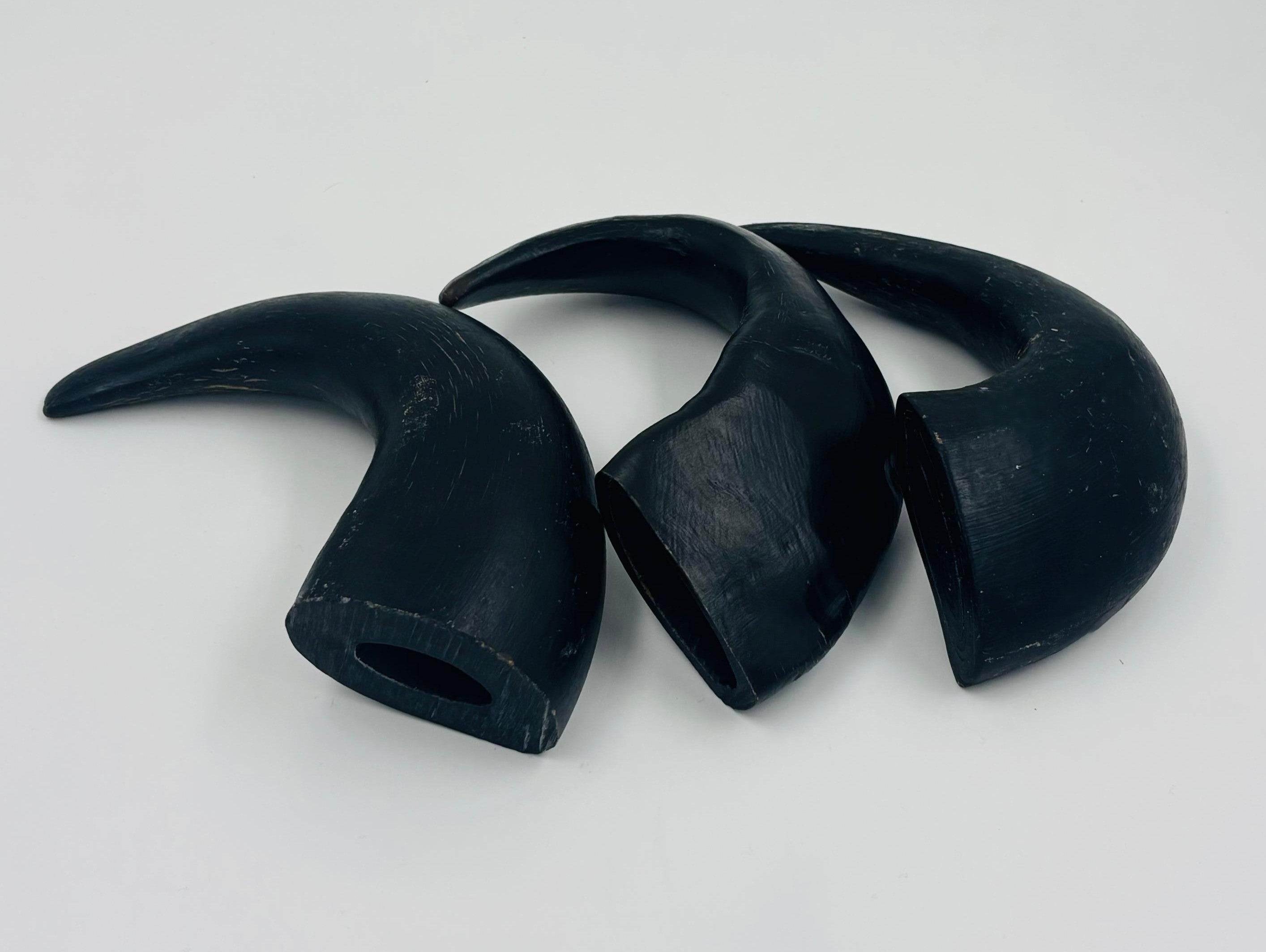 Buffalo Bull Horns each weighing 100 - 130 gms