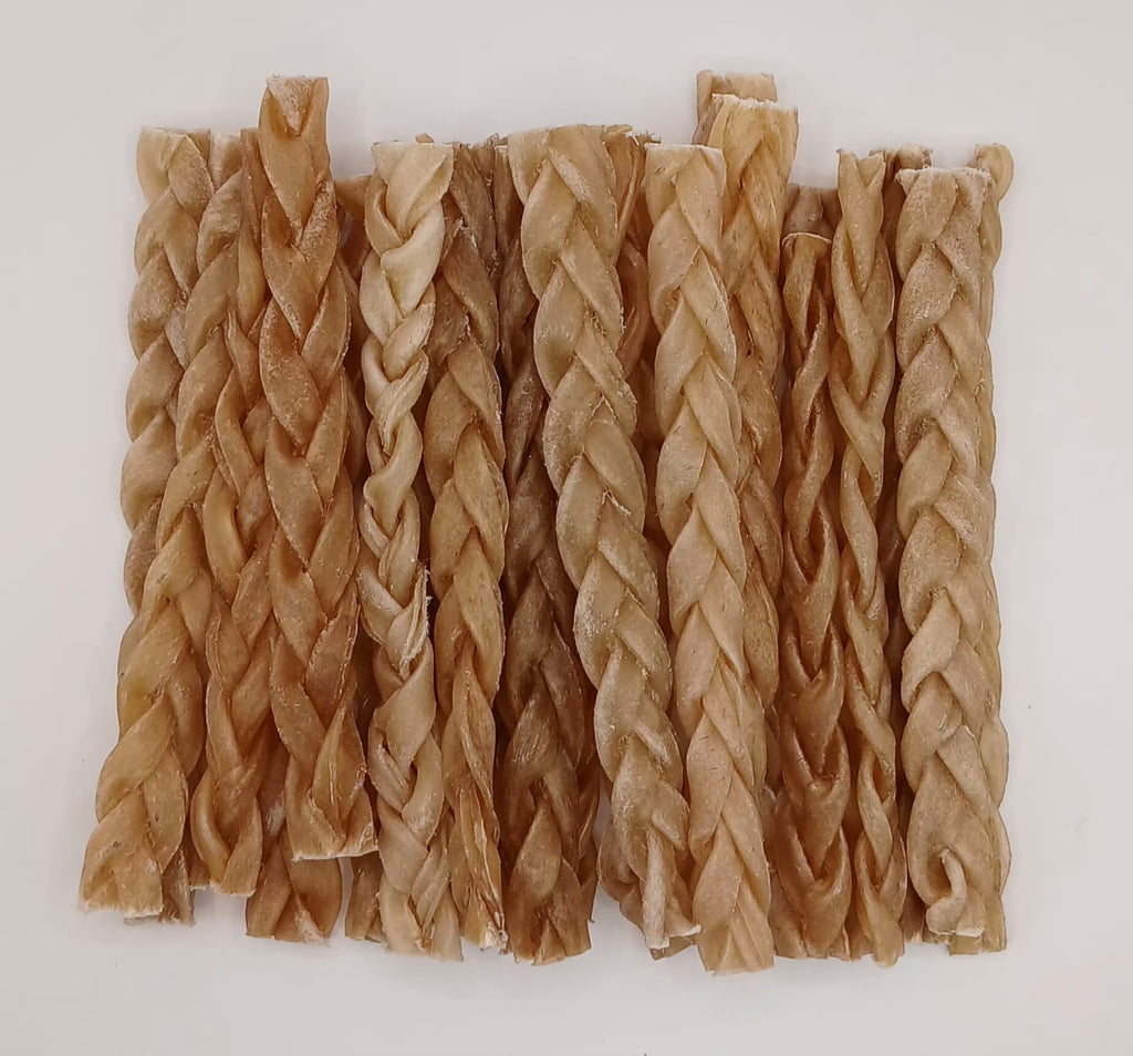 Buffalo Skin Braided - 100% Natural Dog Treats  PREMIUM QUALITY