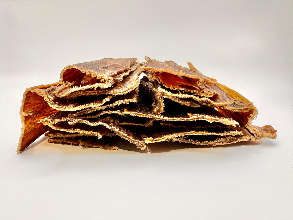 100% Beef Buffalo Gullet Jerky Food Pipe Esophagus Biltong Flat Strips - Natural Dog Treats Chews