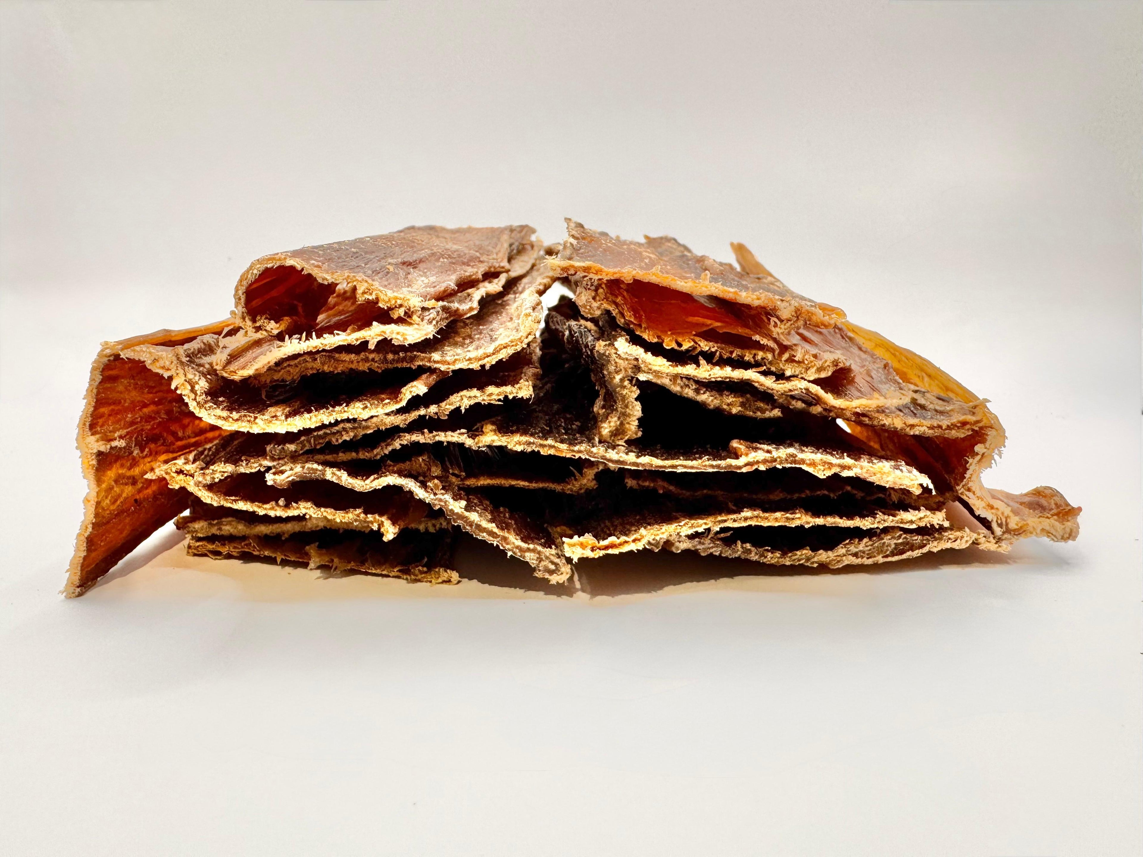 100% Beef Buffalo Gullet Jerky Food Pipe Esophagus Biltong Flat Strips - Natural Dog Treats Chews