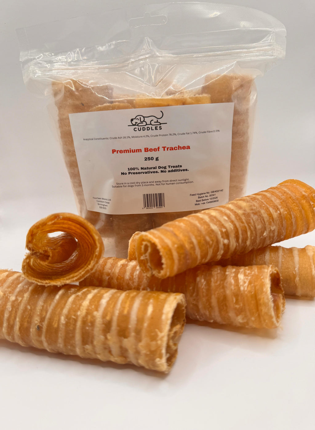 Beef Trachea Air Pipe Moo Tubes PREMIUM QUALITY - 100% Natural Dog Treats in Resealable Bags