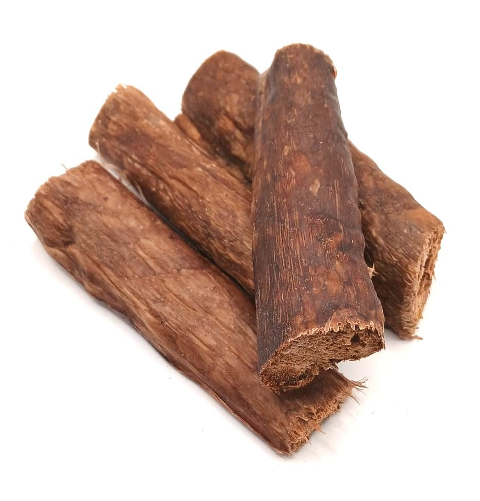 Buffalo Beef Lung Rolls Jerky Sticks - 100% Natural and Organic Dog Treats Chews in resealable bag
